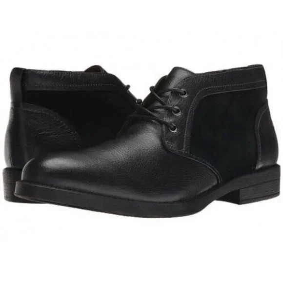 Steve Madden Deron Men’s Sz 12M Black Soft Leather Tie Chukka Boots DIXON Black Leather Low-Top Panel Men main image 3